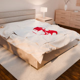 Red Dragon Velveteen Plush Blanket — Cozy Throw