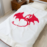 Red Dragon Velveteen Plush Blanket — Cozy Throw