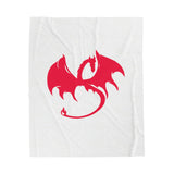 Red Dragon Velveteen Plush Blanket — Cozy Throw