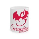 Seraphina Safety Apparel Ceramic Mug — Dragon Logo Coffee Cup (11oz & 15oz)