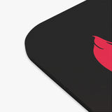 Dragon Flame Mouse Pad — Rectangular Gaming Desk Mat with Red Dragon Emblem