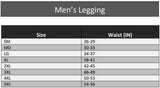The image shows the size chart for the Seraphina Safety Apparel Men's FR Tech Cool Down Flame-Resistant Base Legging.