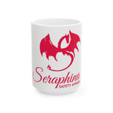 Seraphina Safety Apparel Ceramic Mug — Dragon Logo Coffee Cup (11oz & 15oz)