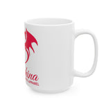 Seraphina Safety Apparel Ceramic Mug — Dragon Logo Coffee Cup (11oz & 15oz)